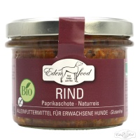 Edenfood - Bio-Rind Menü 1 mit Naturreis und Paprika