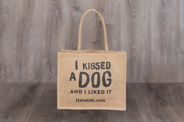 Jute-Shopper I kissed a dog